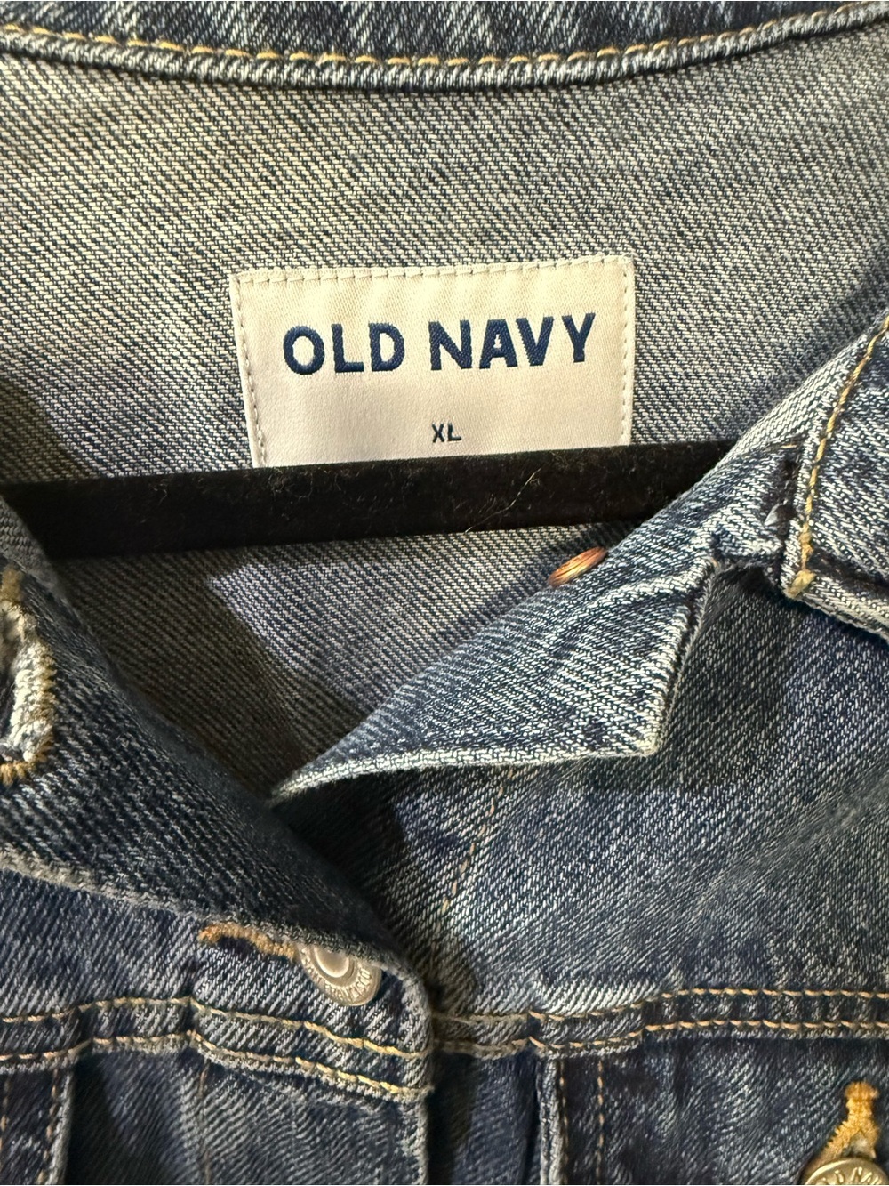Old Navy Medium Wash Puff Sleeve Denim Jacket, Size XL (16/18) - Picture 4 of 5
